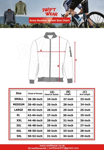 Mens MA1 Army Pilot Biker Bomber Security Fly Military Doorman Jacket Top - Picture 5 of 15