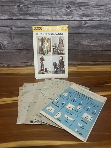 Vintage Simplicity #6006 HOLLY HOBBIE Stuffed Rag Doll and Dress Patterns