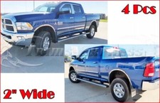 For2009-2018 Dodge Ram 1500 Wchrome Bumper Stainless Fender Trim Wheel Well 2