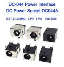 DC Power Connector Plug Socket DC-044A Power Interface 5.5*2.1/2.5MM 3Pin 5Pin