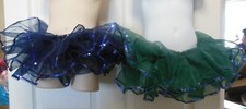 Wolff Fording Organdy 3 Layer Tutu Sequin Edging 2 colors Navy or Hunter Green