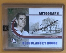 2008-09 ITG Bleu Blanc Et Rouge Autograph Bobby Rousseau Vault Bleu Version