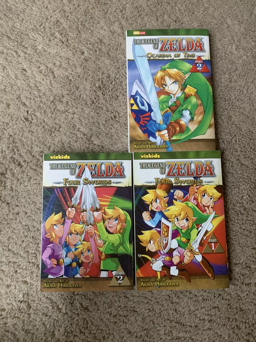 The Legend Of Zelda Manga 3 Books Ocarina Of Time 2 Four Swords 1 & 2