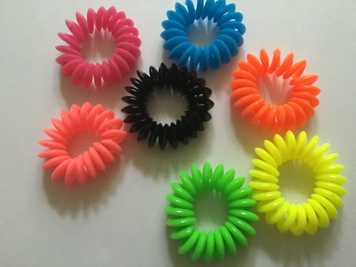 Lot D'élastiques à Cheveux Fluo - Chouchous, Bracelets, Accessoires, Acrylique, Multicolore