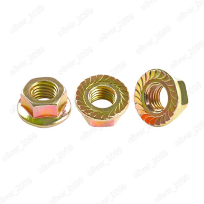 Color Zinc Steel Hex Flange Nuts Serrated Lock Nut M6 M8 M10 M12 M14 M16 M18 M20