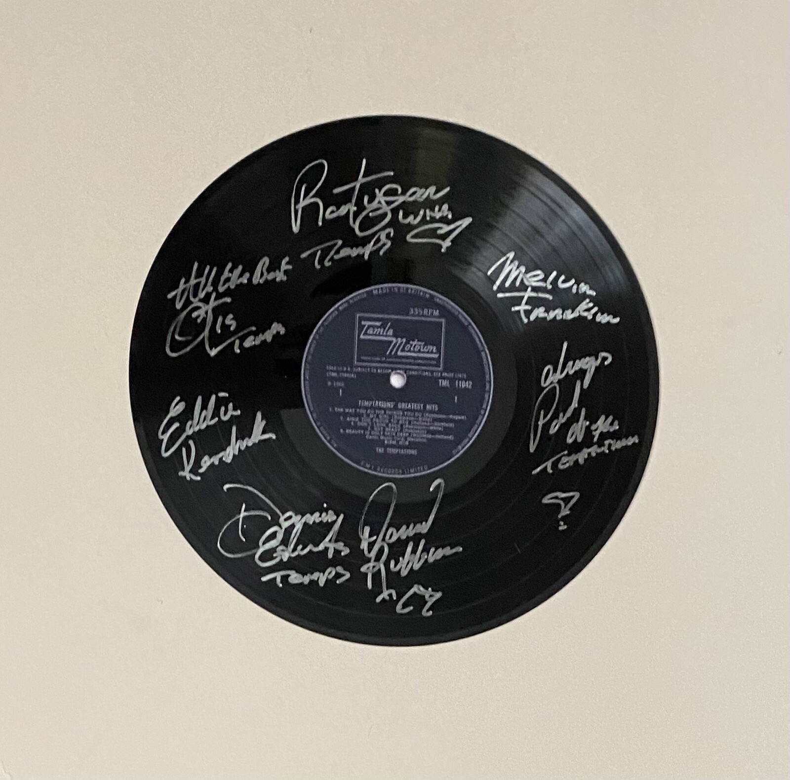 The Temptations Autographed Vinyl Record eBay