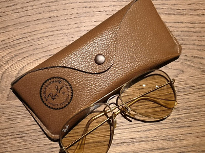 Rayban Aviators Bausch and Lomb (B&L) Vintage 1970 USA Gürteltasche Garantie