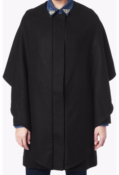 $495 NWT 7 FOR ALL MANKIND SzM LEATHER TRIM DRAPEY SHAWL COLLAR