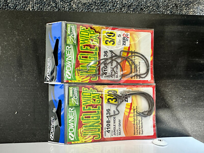 Owner 4108-136 Jungle Wide Gap Hook - Zo Wire 3/0 Silky Gray 5 Per Pack (2 Pack)