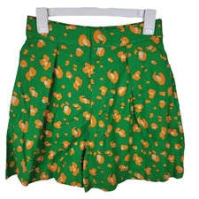 Tabitha Brown TARGET Women XS Linen blend Lime Green Leopard Cheetah Shorts