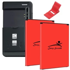 Top Ranking 2x 4520mAh Battery Travel Charger for LG Stylo 2 L81AL Straight Talk