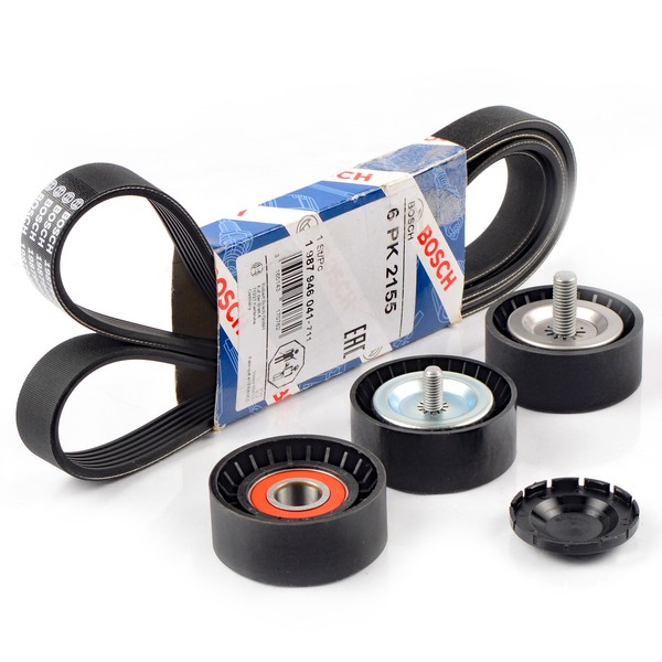 Bosch 6PK2155 Keilrippenriemen + Rolle FüR S212 X204 W221 Ohne Start-Stopp-image