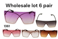 Wholesome Lot Of 6 Pair Over Sized Woman Sunglasses Fashion  1361