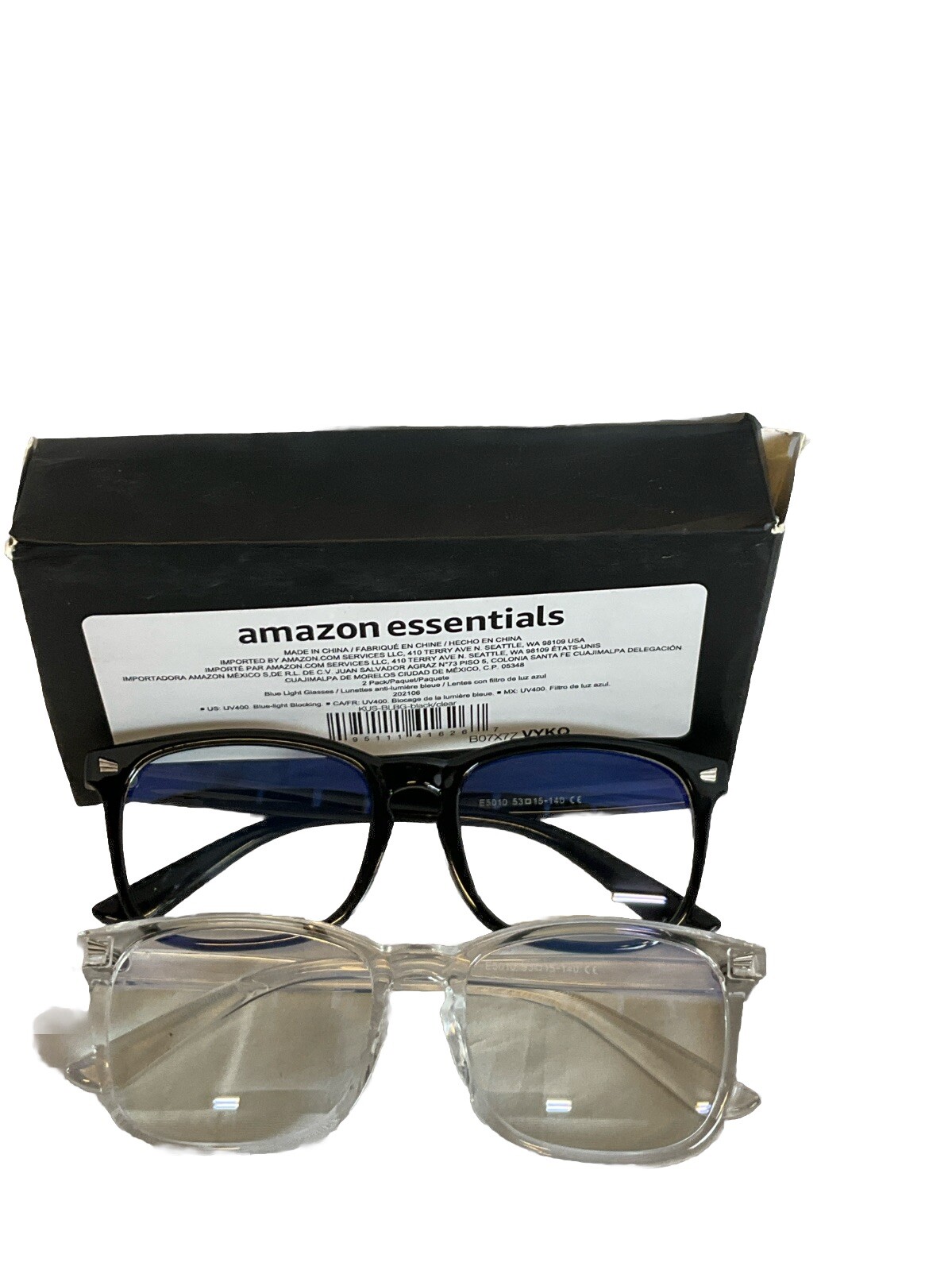 Blue Light Blocking Glasses, 2 Pack Blue Light Glasses Men, Blue Light Glasses W-image