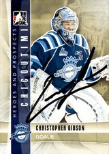 Christopher Gibson - Signed 2011-12 In The Game Heroes And Prospects Card #45