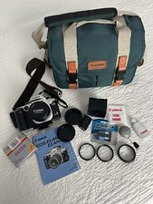 Canon EYE-CONTROL 35mm Film SLR EOS Elan IIE Camera  Lens  Case Outfit plus