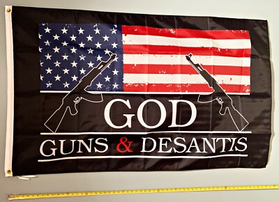 RON DESANTIS FLAG *FREE SHIP USA SELLER! God Gun Desantis B Trump USA Sign 3x5'
