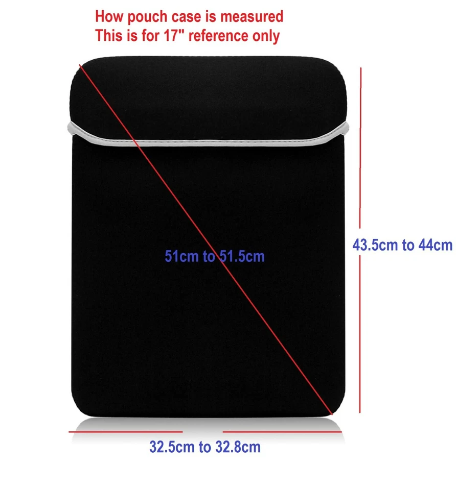 Case Cover Bag 6 7 8 9.7 10 10.2 11.6 12 13 14 15.6 17" Inch Tablet Sleeve Pouch - Image 2 of 2
