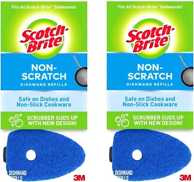 Multi Purpose Non Scratch Dish Wand Refills by Scotch Brite Blue 6 Pack