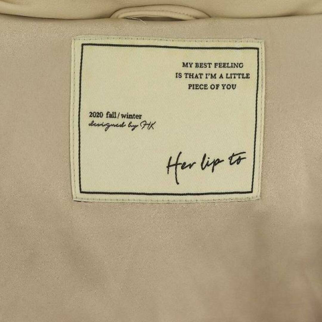 Herlipto Vegan Leather Shell Down Jacket Outerwear M Beige Herlipto Vegan Leather Shell Down Jacket Outerwear M Beige