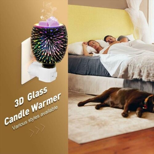 Electric Wax Oil Warmer Plug In Light Aroma - 3D Glass Indoor Night Light - Picture 2 of 18