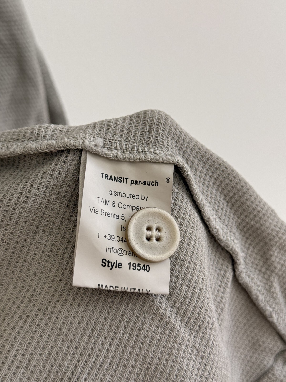 Transit Par Such Gray Textured Button Jacket Size… - image 8
