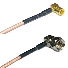 RG316 SMB FEMALE ANGLE to F MALE ANGLE RF Cable Rapid-SHIP LOT
