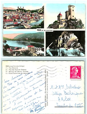 S02-0047, MULTIPLE VIEWS, FOIX, FRANCE, REAL PHOTO POSTCARD.