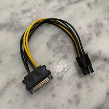 SATA Power Cable 15 Pin To 6 Pin PCI-E Graphics Converter Cable Adapter Riser
