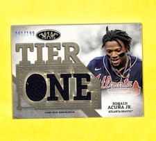 2024 Topps Tier One Ronald Acuna Jr 40/199 Jersey Relic Card Braves