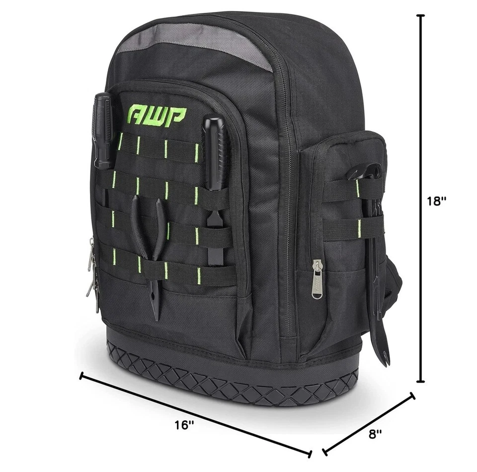 AWP Extreme Tool Backpack | Rugged Polyester Jobsite Backpack with Waterproof... - Image 2 of 4