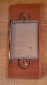 Antique Wood Glass Negative Photo Frames Holder ~ holds 5"x7"