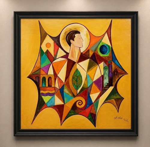 Acrylic on canvas painting by prominent artist ABDULJABBAR AL YAHYA