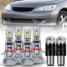 For Honda Civic Sedan Coupe 2004-05 Led Headlight Hiloturn Signal Light Bulbs