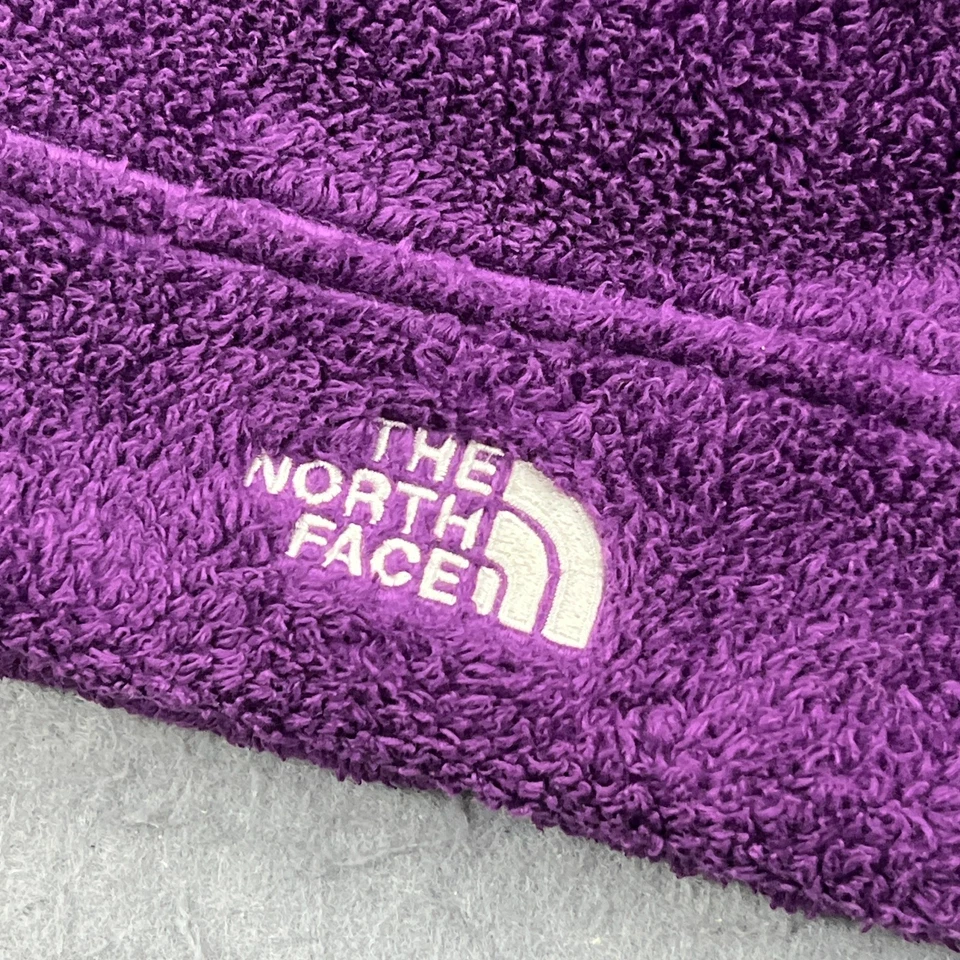 Lote de 2 Sombrero North Face Adulto OS Invierno Gorra Sombrero Conjunto Púrpura Vellón y Rayas Negras Foto 2 de 4