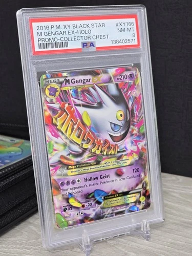 Pokemon Card XY M Gengar Ex #XY166 Black Star Promo Collector Chest Holo PSA 8