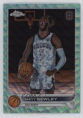 2022 Chrome OTE Overtime Elite Aqua & Green Wave Refractor /199 Matt Bewley 06y2