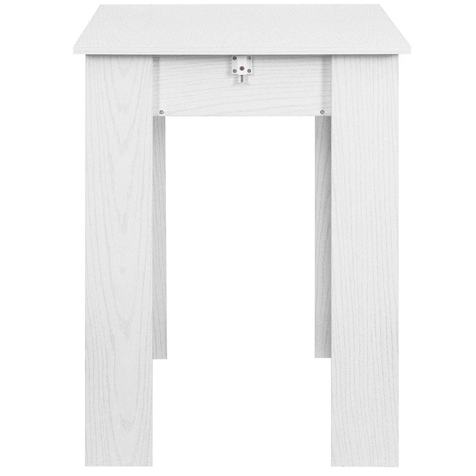 Tavolo Allungabile Cucina Sala Pranzo 90 a 120cm Bianco Frassinato Estensibile - Immagine 2 di 4