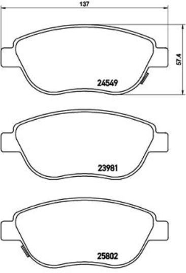 Plaquettes de frein Brembo P 23 153 silencieuses sans bruit