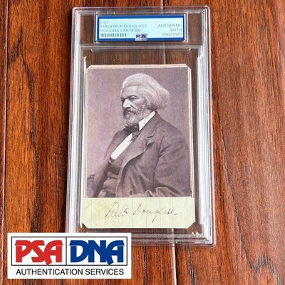 FREDERICK DOUGLASS Autograph Cut Signature CUSTOM CARD Photo CDV Signed * PSA