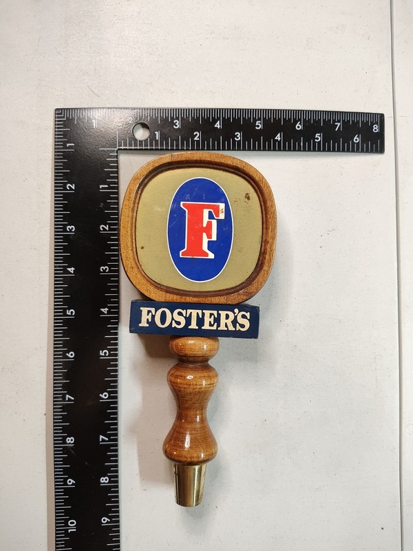 vintage Fosters Beer tap handle, great man cave decor item