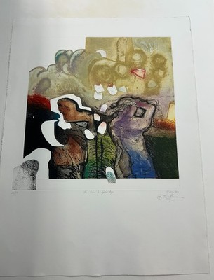 The Time of Goodbye by MONIR - AQUATINT EMBOSSED ETCHING