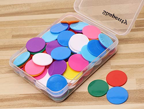 Shapenty 10 Colors Small Plastic Learning Counters Disks Chip Counting Discs 