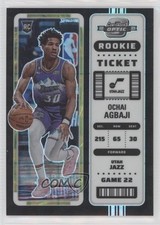 2022-23 Panini Contenders Optic Rookies Black Pandora Prizm Ochai Agbaji #12 4f5