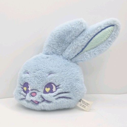 NewJeans Tokki Fluffy Keyring Blue Bunby Rabbit Head Gear Mascot K-Pop - Picture 1 of 7