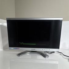 Sharp AQUOS LC-15B8U-S 15in LCD TV 480p Remote Built-in Speakers Silver/Black