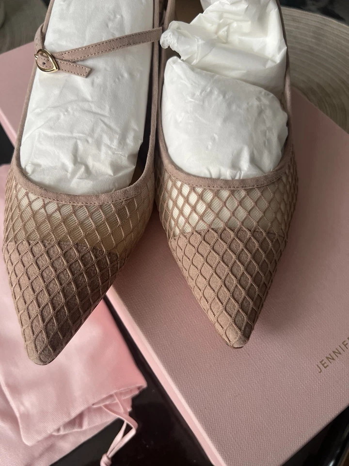 Jennifer Chamandi EU 38.5 Gamuza Pisos Hechos en Italia Foto 2 de 4