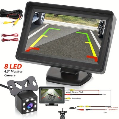 Waterproof Night VisionAHD Car Rear View Reverse Camera w/ 4.3'' LCD Monitor Kit