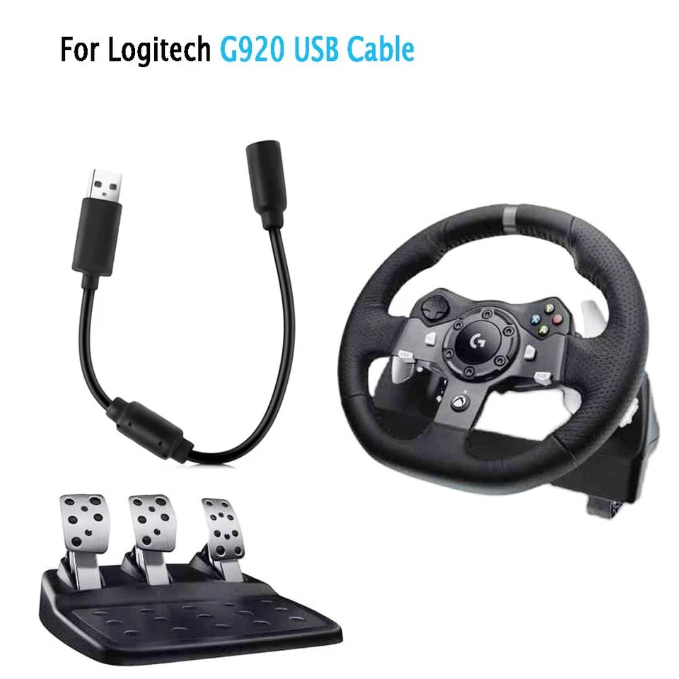 For Logitech Steering Wheel USB Cable G920 G923xbOX G29 G27 Original Replacement - Image 3 of 4