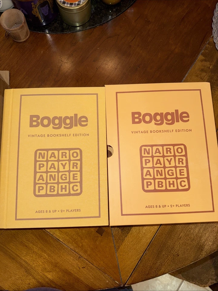 Boggle Vintage Bookshelf Edition Deluxe Linen Book Word Building Game New 1976 - Image 4 of 4